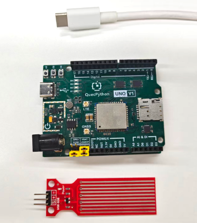 初学者视角体验：【EC800X Duino 开发板】传感器体验-水位检测传感器！